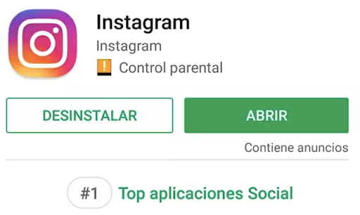 Instagram Google Play Store botones descarga 2018